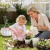 Dreamon Gardening Set Toys for Kids, Quality Garden Tool Kit Includes Tote Bag, Apron, Gloves, Shovel, Rake, Cultivator, Watering Can, STEM Learning Outdoor Gifts for Kids Toddlers (Pink) view 2