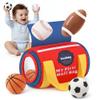 Baby Boy Toys 6-12 Months  My First Sports Bag Musical Infant Toys with 4 Sensory Balls  Basketball, Football, Baseball, Soccer  Rattle, Squeaker, Mirror for 3-6-9-12 Month Old Baby Christmas Gifts view 1
