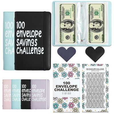 100 Days Money Saving Challenge Coin Envelope Budgetstorage Book, Mini 100 Envelopes Money Saving Challenge Book, Budget Binder for Cash Saving, Easy and Fun Way to Save $5,050(2pc-3)