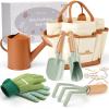 Dreamon Gardening Set Toys for Kids, Quality Garden Tool Kit Includes Tote Bag, Gloves, Shovel, Rake, Cultivator, Watering Can, STEM Learning Outdoor Gifts for Kids Toddlers view 1