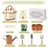 Dreamon Gardening Set Toys for Kids, Quality Garden Tool Kit Includes Tote Bag, Gloves, Shovel, Rake, Cultivator, Watering Can, STEM Learning Outdoor Gifts for Kids Toddlers view 3