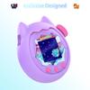 YAJOJO For Tamagotchi Paradise Soft Silicone Case with Flower series Lanyard ,360-degree Full Protective Case Cover with Tamagotchi Paradise , Scratch Shock ProtectionPURPER view 2