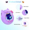 YAJOJO For Tamagotchi Paradise Soft Silicone Case with Flower series Lanyard ,360-degree Full Protective Case Cover with Tamagotchi Paradise , Scratch Shock ProtectionPURPER view 3