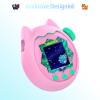 for Tamagotchi Paradise Soft Silicone Case with Flower Series Lanyard,360-degree Full Protective Case Cover with Tamagotchi Paradise, Scratch Shock ProtectionPink view 2
