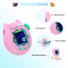 for Tamagotchi Paradise Soft Silicone Case with Flower Series Lanyard,360-degree Full Protective Case Cover with Tamagotchi Paradise, Scratch Shock ProtectionPink view 3