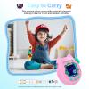 for Tamagotchi Paradise Soft Silicone Case with Flower Series Lanyard,360-degree Full Protective Case Cover with Tamagotchi Paradise, Scratch Shock ProtectionPink view 4