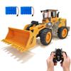 FANXMF RC Wheel Loader 1/14 9CH Remote Control Construction Vehicle Tractor 2.4G Articulated Dozer Front Loader Bulldozer Crawler with Lights & Sound Engineering Truck 2 Batteries Toys for Kids 6+ view 1