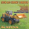 FANXMF RC Wheel Loader 1/14 9CH Remote Control Construction Vehicle Tractor 2.4G Articulated Dozer Front Loader Bulldozer Crawler with Lights & Sound Engineering Truck 2 Batteries Toys for Kids 6+ view 2