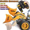 FANXMF RC Wheel Loader 1/14 9CH Remote Control Construction Vehicle Tractor 2.4G Articulated Dozer Front Loader Bulldozer Crawler with Lights & Sound Engineering Truck 2 Batteries Toys for Kids 6+ view 3