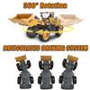 FANXMF RC Wheel Loader 1/14 9CH Remote Control Construction Vehicle Tractor 2.4G Articulated Dozer Front Loader Bulldozer Crawler with Lights & Sound Engineering Truck 2 Batteries Toys for Kids 6+ view 4