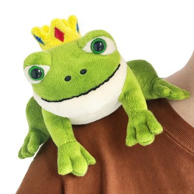 Beeadore Frog Plush 3.93", Green Frog Stuffed Animal Shoulder Plush Toy Gifts Costume for Girls Kids