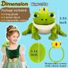 Beeadore Frog Plush 3.93", Green Frog Stuffed Animal Shoulder Plush Toy Gifts Costume for Girls Kids view 2