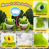Beeadore Frog Plush 3.93", Green Frog Stuffed Animal Shoulder Plush Toy Gifts Costume for Girls Kids view 3