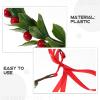 ADOCARN Artificial Berry Wreath Xmas: Christmas Front Door Wreath - Multi-Functional Holiday Garland - Headpiece for Brides Parties and Winter Home view 3