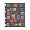 10 Sheets of Stamp Album Refill Pages, 9-Pocket Double-Sided, Black Background Coin and Currency Storage view 1