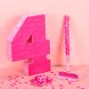 16 Inch Pink Number 4 Pinata for 4th Birthday Party Decorations, Perfect for 4th Birthday Party Supplies Fiesta Anniversary Celebration Birthday Pinata with Stick Blindfold Confetti 16 x 11.8 x 3.2 In view 4