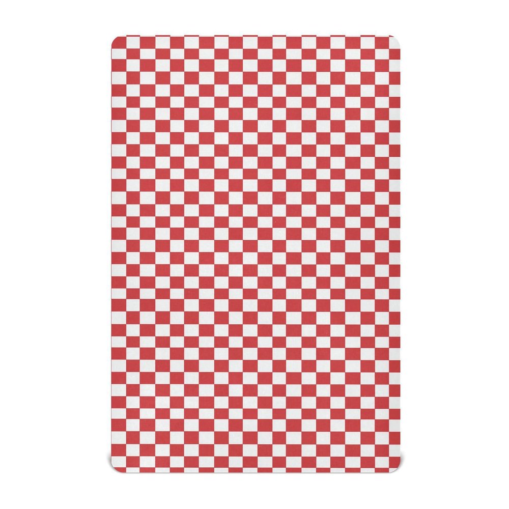 Crib Sheets for Boys Girl Red White Checkered Neutral Mini Crib Mattress Sheets Fitted, Toddler Baby Sheets for Crib Mattress Soft & Breathable 39 * 27 * 5In