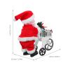 COSMEVIVI Santa Toy with Shopping Cart Interactive Christmas Musical Decoration for Family Gatherings Plush Santa Figurine for Winter Holiday Fun view 2