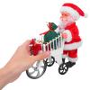 COSMEVIVI Santa Toy with Shopping Cart Interactive Christmas Musical Decoration for Family Gatherings Plush Santa Figurine for Winter Holiday Fun view 4