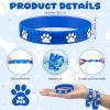 Soulchen 100 Pcs Paw Print Silicone Bracelets Dog Paw Print Rubber Wristbands for Birthday Puppy Animal Decorations Goodie Bag Party Favor Stuffers Silicone Bracelets (Blue) view 2