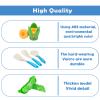 Bruvoalon 67Pcs Kids Play Kitchen Toys Set, Toddlers Pretend Cooking Playset Acccessories with Pots Pans, Utensils Cookware, Foods, Canned Veges, Learning Gift for Kids Girls Boys (Turquoise) view 4
