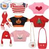 Capybara Plush Toy Clothes & Accessories, 10Pcs Holiday Clothes for 10" Stuffed Animal, Dress Up Capibaras Peluches, Cute Super Soft Capybara Stuffies Birthday Gifts for Kids Boys Girls (No Doll) view 1