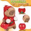 Capybara Plush Toy Clothes & Accessories, 10Pcs Holiday Clothes for 10" Stuffed Animal, Dress Up Capibaras Peluches, Cute Super Soft Capybara Stuffies Birthday Gifts for Kids Boys Girls (No Doll) view 2