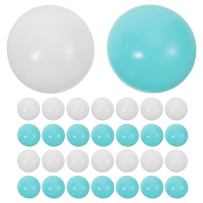 COSMEVIVI 100Pcs Colorful Pit Balls Kids Toddlers Plastic Play Ocean Balls for Playhouse Baby Pool Birthday Party and Indoor Outdoor White