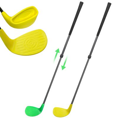 2 Pack Golf Club 23-39.5" Adjustable Length for Backyard Game Golf Chipper with Oversize Club Head Hit Plastic Foam Balls Outdoor Indoor Game Gifts - Right Hand