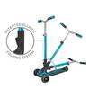 Globber Ultimum 3 Wheel Scooter with Patented Steering System, Adjustable Height, Robust, Extra Wide Deck and Wheels, Folding Scooter for Boys and Girls 5+ to Adult - 2 Year Warranty (Aqua) view 3