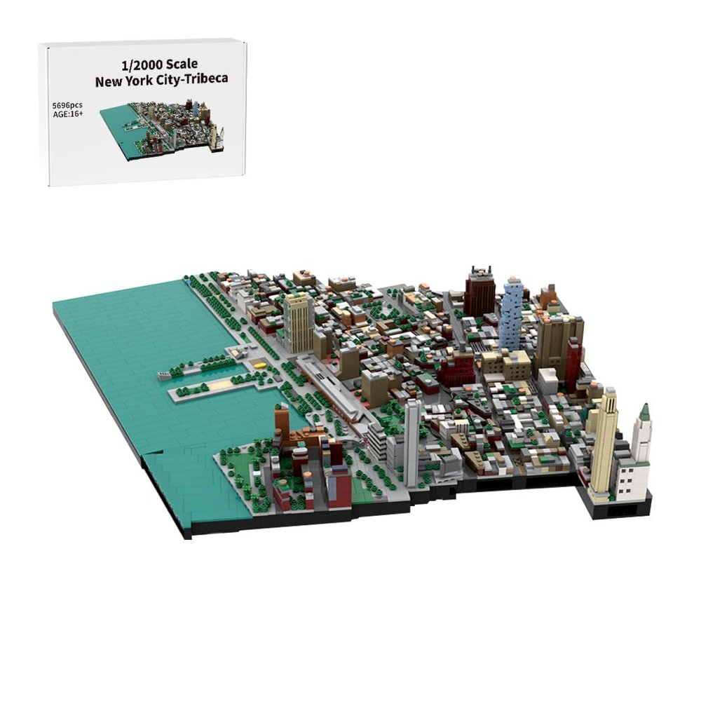 Aetheria Architecture New York Street Blocks Landmark Building Bricks, 1:2000 Modular Building New York City Street House Construction for Adult, Authored by Taters - 5696 Pieces