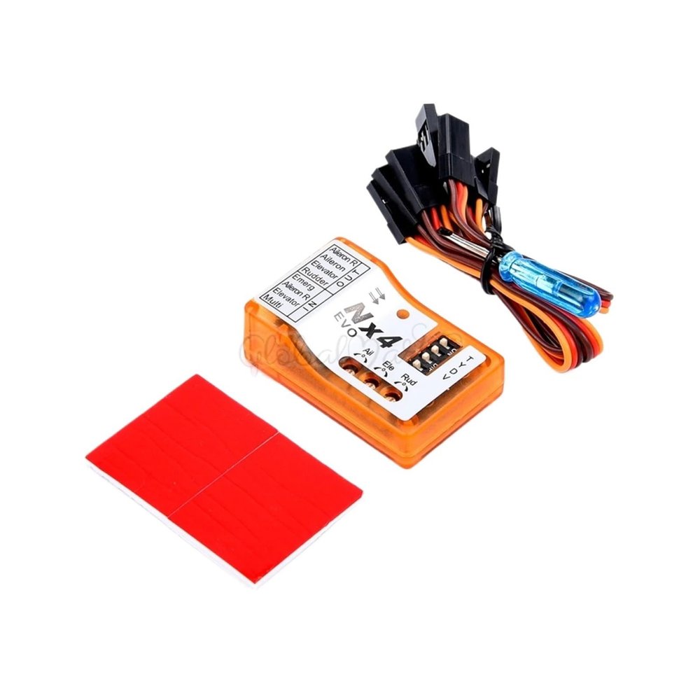 3D Flight Gyroscope Balance ZMR NX4 EVO PRO Flight Controller Board For RC Fixed-wing Aircraft Support Rate/Hold/Gyro Off Mode(NX4 EVO)