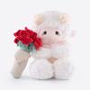 11.4" White Lamb Plush Stuffed Animal with Removable Bouquet of Red Roses - Ultra Soft & Interactive Cuddly Toy Gift, A Surprise That Never Fades view 3