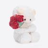 11.4" White Lamb Plush Stuffed Animal with Removable Bouquet of Red Roses - Ultra Soft & Interactive Cuddly Toy Gift, A Surprise That Never Fades view 4