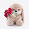 11.4" Adorable Bunny Plush Stuffed Animal - Hugging Rose Bouquet, Ultra-Soft Cuddly Toy, for Girls, Kids, Valentine's Day (Brown/Red)-A Surprise That Never Fades view 1