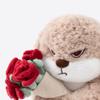 11.4" Adorable Bunny Plush Stuffed Animal - Hugging Rose Bouquet, Ultra-Soft Cuddly Toy, for Girls, Kids, Valentine's Day (Brown/Red)-A Surprise That Never Fades view 2