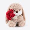 11.4" Adorable Bunny Plush Stuffed Animal - Hugging Rose Bouquet, Ultra-Soft Cuddly Toy, for Girls, Kids, Valentine's Day (Brown/Red)-A Surprise That Never Fades view 3