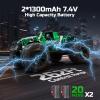 AUYRZ 36KMH 1:18 Remote Control Car RC Cars Truck for Adults Boys Age 8-12 Kids, All Terrain 4X4 High Speed Fast Off-Road Electric Vehicle,Full Proportional Synchronous Control System 2.4GHz view 4