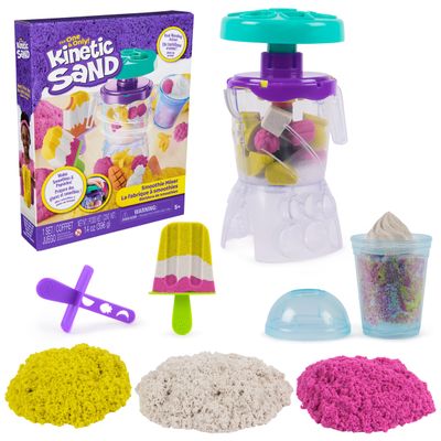 Kinetic Sand, Smoothie Mixer Playset with 14 oz Play Sand, Tools & Popsicle Mold, Play Food Toy, Arts and Crafts Kids Toys for Girls & Boys Ages 5 and up