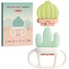 2 Pcs Baby Teether Toy - Water Fillable Teething Relief for Infants 0-12 Months, Silicone Baby Teething Toys Chill Teether, Cools & Massages Sore Gums (Green Cactus) view 1