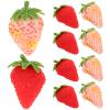COOPHYA 10pcs Lifelike Artificial Strawberries Fake Fruit Props for Food Photo Prop Simulation Strawberry Decoration for Home Kitchen Party Crafts view 1