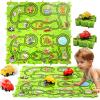 70 Pieces Farm & Forest Puzzle Track Car Play Set with 6 Cars, Race Car Track for Kids Ages 4-8, Educational Puzzle Racer Toys for Boys & Girls (70 Piece, Farm & Forest Theme) view 1