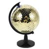 WRITWAA Disco Ball Globe Golden Reflective Mirror Ball Rotating World Map Globe With Stand Kids Educational Desk Classroom for Geography Table Decor view 1