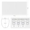 20 Pack Disposable Toilet Seat Cover Waterproof Non-Woven Fabric, Disposable Toilet Seat Covers for Travel, Disposable Seat Covers for Outing Hotel Hospital Public Toilet (White+5 Pack Towels) view 2