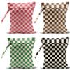 4 Pack Cute Wet Bag Waterproof Washable Reusable Wet Dry Bag for Swimsuit Dirty Clothes Diaper Travel Pool Yoga Gym Birthday Party Camping Toiletries Beach Essentials, Colorful Checkered view 1