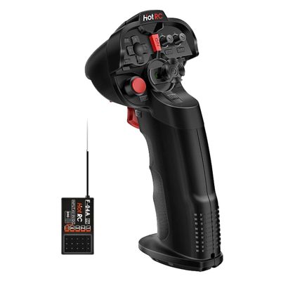 GLOBACT HOTRC DS-4A 4CH 2.4G RC Radio Transmitter & F-04A Receiver 4 Channel Single Hand Remote Control for RC Car Boat Tank Robotic Lawnmower 2 Channel RC Airplane