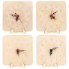 ADOCARN 4 Sets Kids DIY Clock Making Kit - Blank Wooden Clock Dial for Painting - Silent Mechanism - Ideal for Handicraft Projects Home Decor view 1