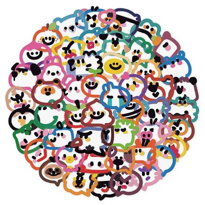 100 Cute Bubbles PET Transparent Material Stickers Cartoon Graffiti Waterproof DIY Hand Account Mobile Phone Computer Stickers