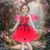 3 Pcs Baby Girl My First Halloween Dress Sleeveless Cute Graphic Fashion Casual Dress Toddler Cltohes Red 8-9 Years view 2