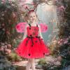 3 Pcs Baby Girl My First Halloween Dress Sleeveless Cute Graphic Fashion Casual Dress Toddler Cltohes Red 8-9 Years view 3